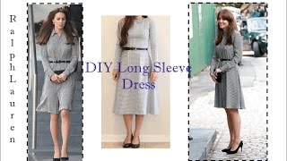 HOWTO DIY KATE MIDDLETON Inspired Dress  SEWING FOR BEGINNERS [upl. by Alleuqahs]