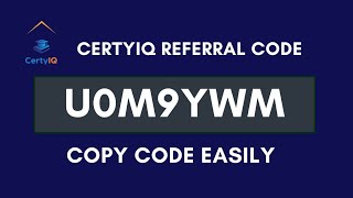 CertyIQ Referral Code  U0M9YWM Get Exciting Discount [upl. by Con]