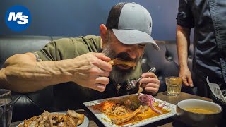 What Bodybuilders Eat At Restaurants  Middle Eastern Feast  Guy Cisternino Jr [upl. by Airla]