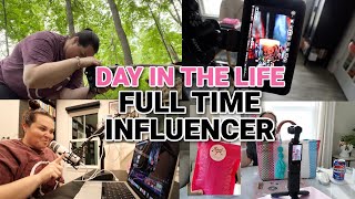 DAY IN THE LIFE OF A quotSUCCESSFUL FULL TIME INFLUENCERquot filming campaigns making content editing [upl. by Fleck124]