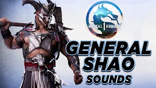 Mortal Kombat 1 General Shao Shao Kahn Voice Lines  SFX [upl. by Retepnhoj]