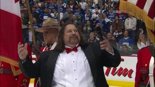 Canadian and American National Anthems  Game 1  Canucks Vs Kings  041510  HD [upl. by Blackwell]