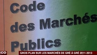 Eco Plus  Gros plan sur laudit des marchés de gré à gré 2011 2013 [upl. by Odnanref]