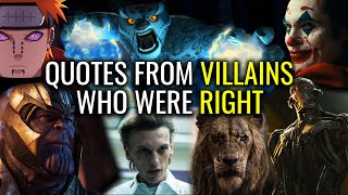 QUOTES FROM VILLAINS WHO WERE COMPLETELY RIGHT  Part 1 to 5 [upl. by Eilac]