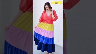 cash on delivery 🛍️ order now 🛍️ colourful maxi dress 🛍️ [upl. by Peisch277]