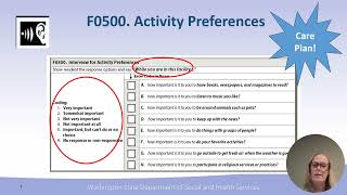 MDS30 Section F Preferences for Customary Routine and Activities Unit 4 Section 1 [upl. by Pitchford845]