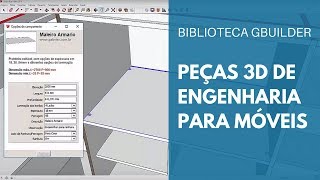 Biblioteca de peças de engenharia para móveis  Biblioteca GBUILDER [upl. by Idnat]