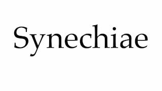 How to Pronounce Synechiae [upl. by Edwina761]