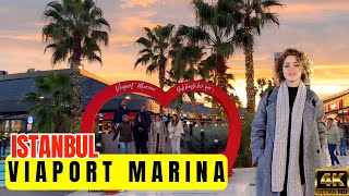 🇹🇷 Turkey Istanbul Viaport Marina Tuzla Palm Paradise 4K [upl. by Seeto406]