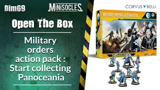 Peinture sur figurines OPEN THE BOX  Panoceania Military orders action pack [upl. by Ader675]