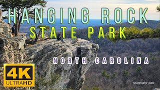 4K Hanging Rock State Park  North Carolina Hiking Hanging Rock Trail Hidden Falls Window Falls [upl. by Aelam]