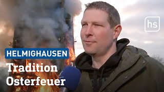 Vor Ort beim Osterfeuer in Diemelstadt Helmighausen  hessenschau [upl. by Yhtnomit]