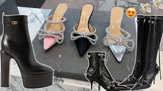 NEW SEASON LUXURY SHOPPING VLOG in Montreal  SHOES DIOR VERSACE YSL AMINA MUADDI BALENCIAGA  MORE [upl. by Nart568]