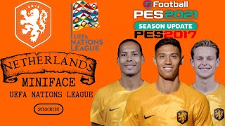 Miniface Netherlands Special UEFA Nations League 2024 For PES 2021 amp PES 2017 Compatible FL25 [upl. by Aicala]