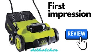 SunJoe BATTERY POWERED Scarifier  Dethatcher POWER RAKE CUT THE CORD [upl. by Irvine]