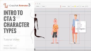 Cartoon Animator 4 Tutorial  Intro to CTA Character Types [upl. by Ahsienel]