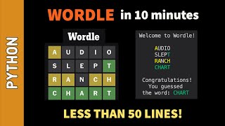 Build Your Own WORDLE Game in Python  Tutorial for Beginners [upl. by Ivonne]