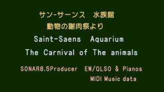 サンサ－ンス 水族館 SaintSaens Aquarium MIDI now64bit [upl. by Eisserc]