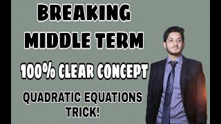 Middle Term Break  Splitting Middle Term Factorisation of Quadratic Equation Splitting Middle Term [upl. by Bodnar685]