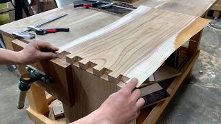 Zelkova Table Dovetail Joint Woodworking [upl. by Earased738]