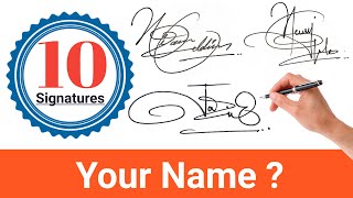 ✔️ Top 10 Best Signature Styles  How To Create A Signature  Cool Signatures [upl. by Krutz803]