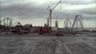 Cedar Point 2013 GateKeeper Construction Time Lapse Week 26 12813  2313 [upl. by Mose669]