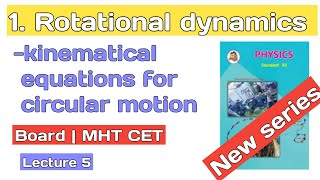 12 th science ch 1 Rotational dynamics lecture 5 Maharashtra boardmhtcet neet [upl. by Kylen394]