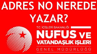 Nvi Adres No Nerede Yazar Adres No Öğrenme [upl. by Gamal]