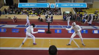 T32 CHAMLEYWATSON Miles USA  ARSLANOV Timur RUS  Foil men individual [upl. by Anaiek458]