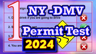 DMV Practice Test NY 2024  Practice Permit Test NY  Part 01 [upl. by Reynold955]