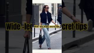 Wideleg jeans secret buying tips widelegjeans jeansfashion casualchic [upl. by Neleb]