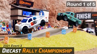 DRC Truck Edition Round 1 of 5 Diecast Rally Truck Racing [upl. by Phenica152]