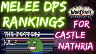 Shadowlands Castle Nathria MELEE DPS RANKINGS The bottom 6 [upl. by Eetsim]