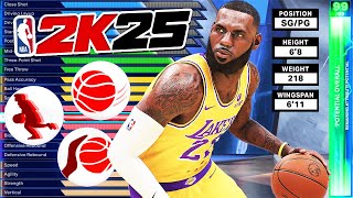 6’8 Builds on NBA 2K25 Best ALL AROUND LeBron Build on 2K25 [upl. by Nosyk]