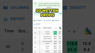 SO WETTEN SPORTWETTEN PROFIS sportwetten [upl. by Cran944]