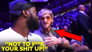 LOGAN PAUL AND JIDION GET INTO ALTERCATION AT UFC IZZY FIGHT [upl. by Karola]