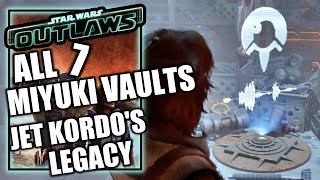 Star Wars Outlaws  ALL 7 MIYUKI SECRET VAULTS  Jet Kordo’s Legacy Side Quest [upl. by Dalston]