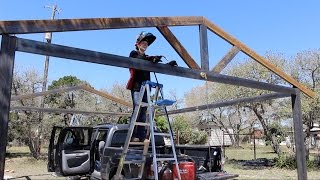 How to Build a Metal Carport  DIY Part 1 [upl. by Inalaehon]