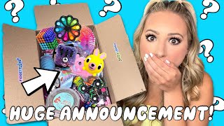 I GOT A HUGE BOX OF MYSTERY FIDGETS amp SLIME  HUGE ANNOUNCEMENT 😱 MUST SEE [upl. by Aisatan]