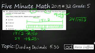 5th Grade STAAR Practice Dividing Decimals 53G  8 [upl. by Nerat317]