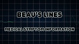 Beaus lines Medical Symptom [upl. by Marillin]