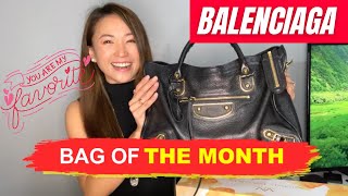 JUNE  Bag of the month BALENCIAGA BAG REVIEW  Whats in my bag [upl. by Saltzman826]