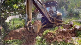 Backhoe Digging to Find Broken Pipe [upl. by Anyaj]