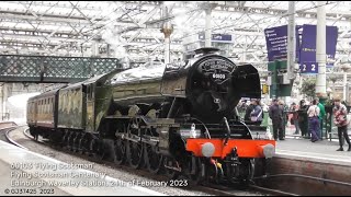 Flying Scotsman 100  60103 Loud Whistles out of Edinburgh on its Centenary 240223 [upl. by Asamot]