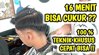 16 MENIT  Kuasai teknik cukur dengan metode kursus barber yang Mudah dan bisa langsung dipraktekan [upl. by Inavihs]