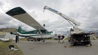 DHC2 Beaver changing from Wheels to Floats in 4 minutes [upl. by Rebane557]