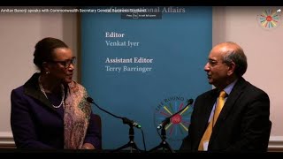 Amitav Banerji and Commonwealth Secretary General Baroness Scotland [upl. by Sucrad]