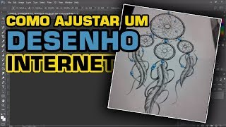 Como ajustar um desenho da internet [upl. by Aynuat]