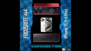 Focusrite Scarlett 4i4 connected to iPhone 15 Pro Max [upl. by Andel860]