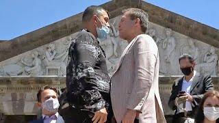 JULIO CESAR CHAVEZ SR GOES FACE TO FACE WITH THE SON OF HECTOR CAMACHO FOR FINAL EXHIBITION FIGHT [upl. by Alansen]